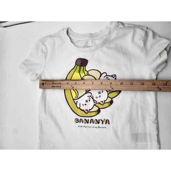 GAP Kids SZ Small 6/7 Bananya and the Curious Bunch Graphic T-shirt Off White - Picture 5 of 9